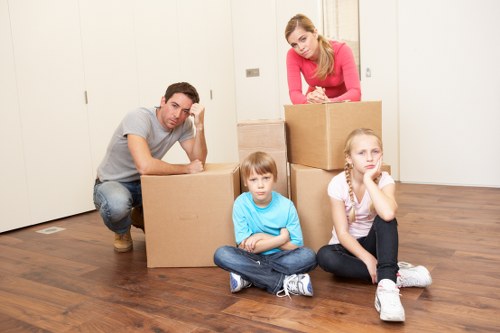 Commercial moving team handling office items in St Helier